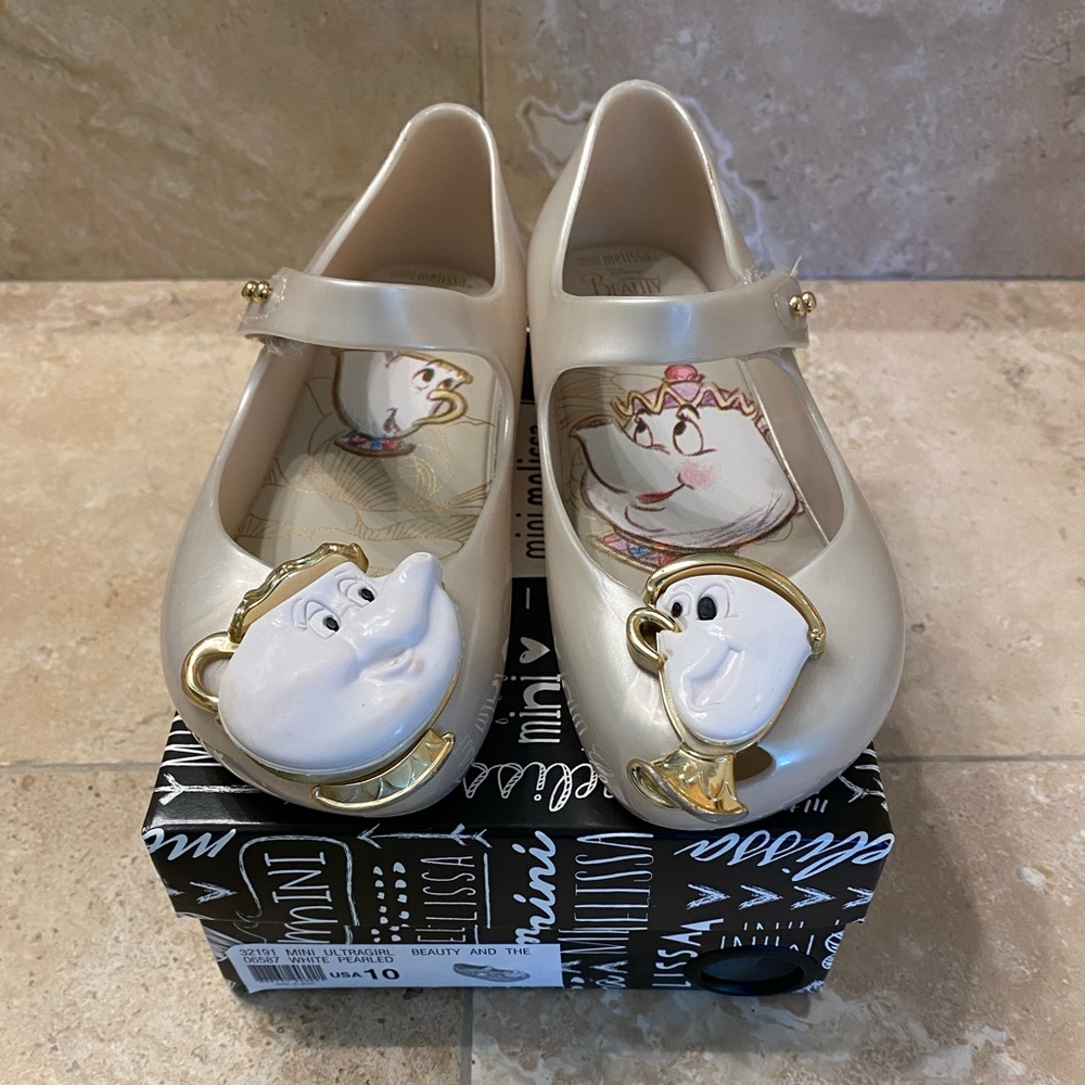 Mini Melissa Ultragirl Beauty and the Beast Disney Jelly sandal Mary Janes 10